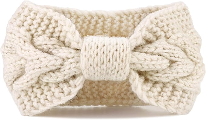 DRESHOW Knit Crochet Headband for Women Ear Warmer Soft Turban Stretch Warmer Headbands Winter Fashion Head Wrap