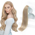 Sunny Hair Blonde Tape in Hair Extensions Human Hair Ash Blonde Highlight Bleach Blonde Hair Extensions Tape in 14 Inch Remy Tape in Txtensions for Women Wedding 20Pcs 50g