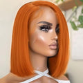 Bob Wig Human Hair 13x4 Orange Ginger Bob Lace Front Wigs Human Hair Real 100% Virgin Human Hair Wigs for Black Women 14inch