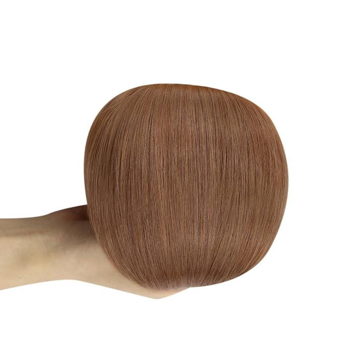 Full Shine Invisible Injected Tape in Hair Extensions Human Hair Color 330 Orange Virgin Injection Seamless Tape in Hair Extensions 10Grams 5PCS Straight Brazilian Extension 16 Inch for Cosplay