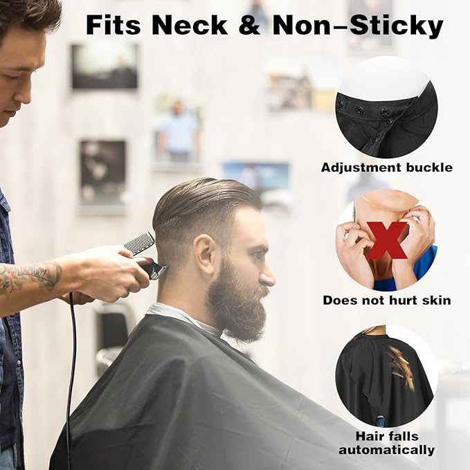 Professional Salon Barber Cape for Men/Women - Hairdressing Waterproof Hair Cutting Cape with Adjustable Snap Closure,Salon Equipment for Hair Stylist and Home Use,cutting capes for hairstylist