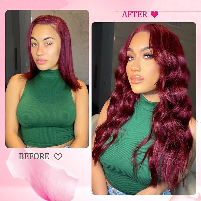 Clip in Hair Extensions Real Human Hair 125g 8pcs 18clips Burgundy Kinky Straight Hair Extensions Clip in Human Hair Clip ins Double Weft Human Extensions for Women Hair Loss and Thinning Hair