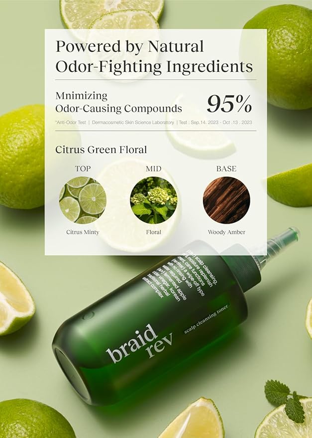 Scalp Cleansing Toner with Apple Cider Vinegar for Braiding Hair, No-Rinse Moisturizing Scalp Exfoliator, 6.76 Fl Oz