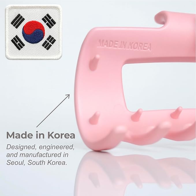 The Original Mello Hair Claw Clip Squishy Claw Clip Made in Korea Patent Pending 30021976 (Pink, Medium)