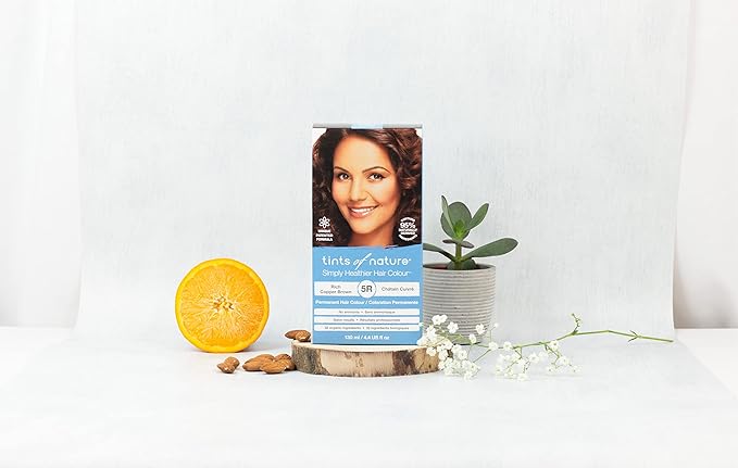 Tints of Nature 5R Rich Copper Brown Permanent Hair Dye, Nourishes Hair and Covers Greys, Ammonia-Free, 4.4 fl oz