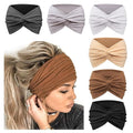 DRESHOW 6 Pack Extra Wide Headbands for Women Large Turban Headband Boho Head Wrap Elastic Hairbands Hair Twisted Knot Hair Accessories