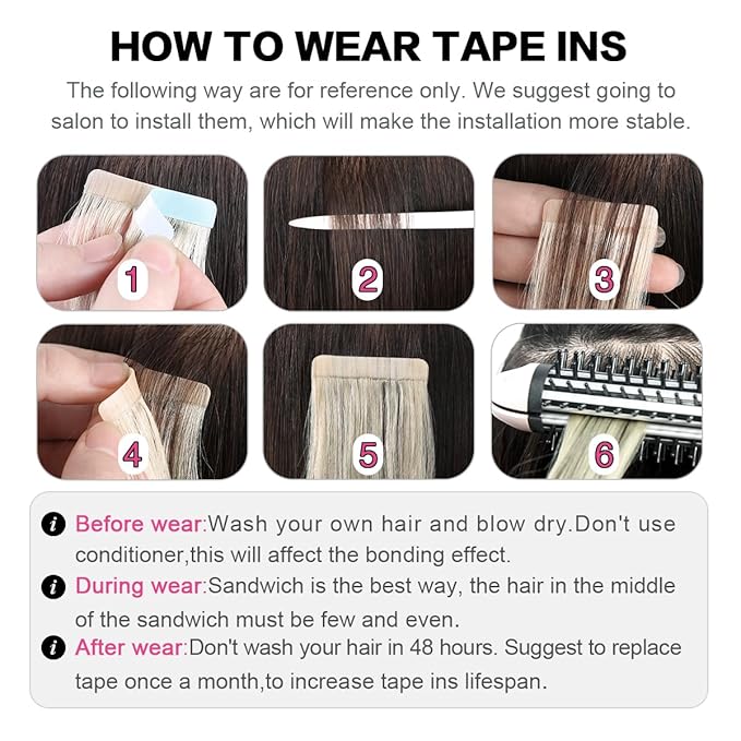 SUYYA Tape in Hair Extensions Human Hair 100% Remy Human Hair 20pcs 50g/pack Straight Seamless Skin Weft Glue in Hair Extensions(20Inch #2 Darkest Brown)