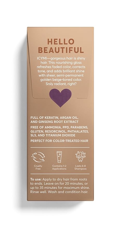 Madison Reed Color Reviving Gloss, Prosecco - Golden Blonde, Semi-Permanent Hair Dye, Enhances Hair Color & Corrects Tone, Adds Brilliant Shine, Keratin & Argan Oil, 4 Fl Oz (118 mL)