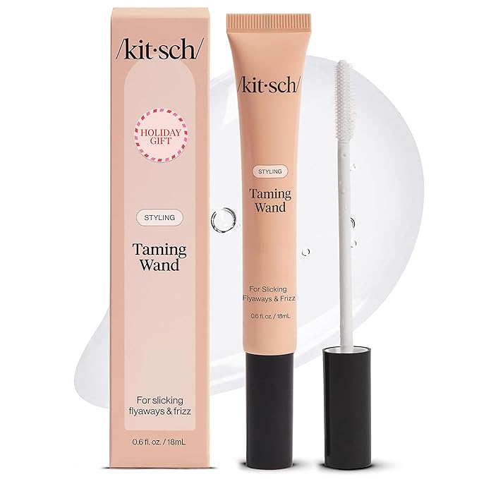 Kitsch Fly Away Stick for Hair - Taming Wand with Biotin, Aloe & Vitamin E - Clear Serum-Like Gel Hair Mascara for Baby Hairs - Lightweight & Multi-Use Hair Stick | Ideal Gifts for Women - 18mL