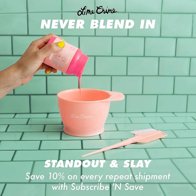 Lime Crime Unicorn Hair Dye Full Coverage, Jello (Tropical Green) - Vegan and Cruelty Free Semi-Permanent Hair Color Conditions & Moisturizes - Temporary Green Hair Dye With Sugary Citrus Vanilla