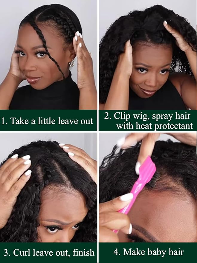 KLAIYI EasiContour V Part Wig Human Hair Body Wave Glueless Upgrade U Part Wig No Leave Out No Gel Clip in Half Wig V Shape Pull and Go Beginner Friendly Ready to Wear Natural Black Color 150% 26Inch