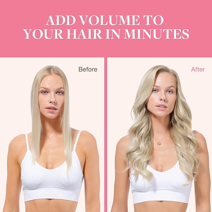 GOO GOO Clip in Hair Extensions Real Human Hair, Remy Human Hair Extensions Clip ins for Women, Natural Human Hair, 14inch 130g 9Pcs, 17A/60A Ash Blonde Highlighted Platinum Blonde
