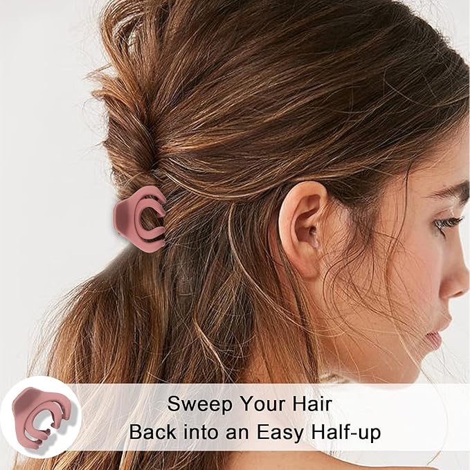 Small Hair Clips for Women Girls Kids, Tiny Hair Claw Clips for Thin/Medium Thick Hair, 1.5 Inch Mini Jaw Clip Matte Octopus Clip with Gift Box (Pack of 10 Colors)