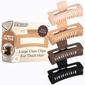 FRAMAR Extra Large Claw Clips For Thick Hair – Hair Claws Pack, Large Hair Clips For Thick Hair, Claw Clip Pack, Hairclips, Hairclips. For Women, Ganchos Para El Cabello – Non Slip Matte Finish