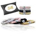 Soft Silk Satin Non Slip Hair Ties 6 Pack - Thin Elastic Ponytail Hair Band | Skinny Slim Srunchie for Thin or Thick Hair | No Crease or Damage Hair Accessories from GK by BEHA Life (6, Everyday)