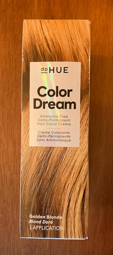 dpHUE Color Dream, Golden Blonde - Ammonia-Free, Demi-Permanent Hair Color - Lasts 16 Washes - Boosts Shine - Cruelty Free, Paraben Free, Sulfate Free, Leaping Bunny Certified - 4 oz