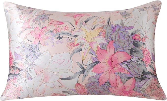 SLPBABY Silk Pillowcase for Hair and Skin with Hidden Zipper Print (King, Pattern15)