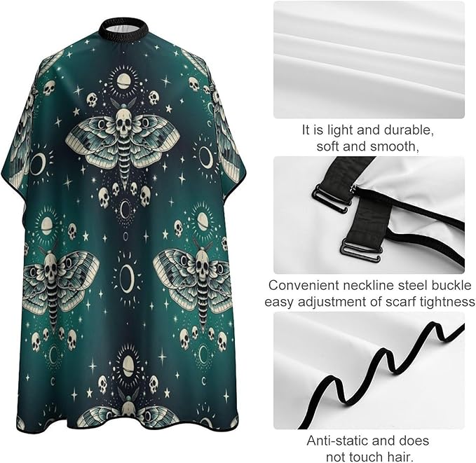 Professional Anti Static Hair Cutting Cape with Elastic Buckle, Waterproof Salon Cape for Coloring/Perming/Styling