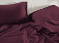 Lane Linen 100% Organic Cotton Pillow Cases Standard Size Set of 2 (20"x26") - Cotton Pillowcases Standard Size - Soft Standard Pillow Cases Set of 2 - Standard Pillowcase Pack of 2 - Windsor Wine