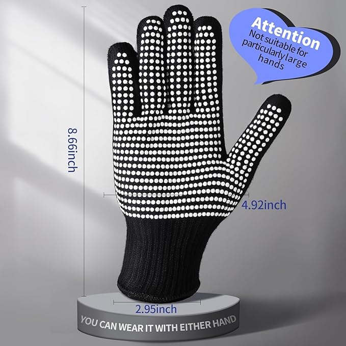 Heat‑Resistant Gloves–Silicone‑Grip Protection for Hair Styling, Curling & Flat Iron, Heat Press, Sublimation–Universal Fit