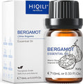 HIQILI Bergamot Essential Oil for Diffuser, Skin, Hair, DIY, 100% Pure & Natural, Travel Size - 0.33 Fl Oz (10 mL)