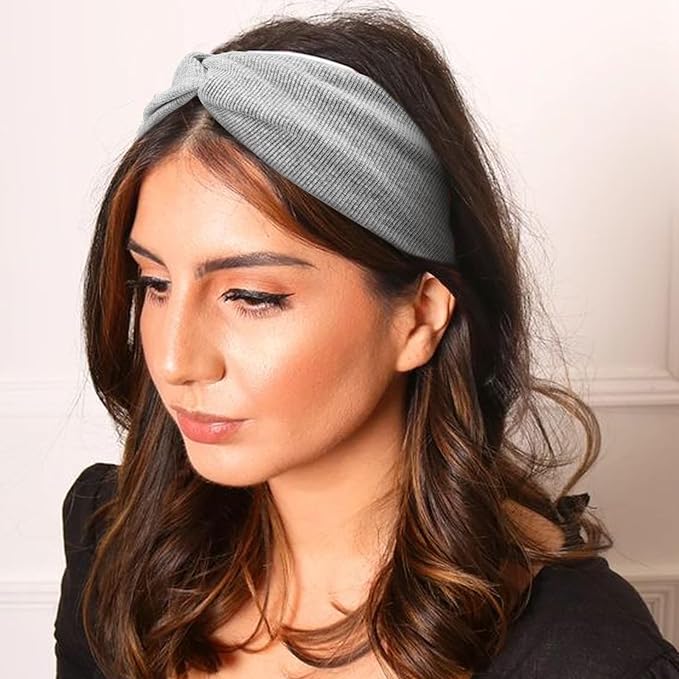 Elastic Knotted Headbands for Women Criss Cross Head Bands for Women's Hair Non Slip Boho Wrap Twisted Hair Accessories
