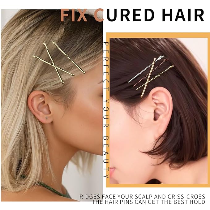 Teenitor Bobby Pins, 250 Pcs 2Inch Bobby Pins Bulk for Women Girls, Silver, Black, Blonde, Brown - Secure Hold, Hair Pins with Storage Box, All Hair Types