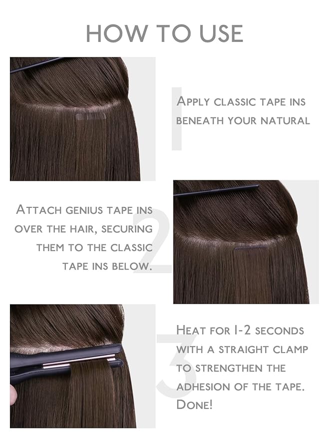 WENNALIFE Fuller Tape in Hair Extensions Human Hair, 20 inch 20pcs 80g Jet Black Remy Hair Straight Tape in Extensions Thicker Skin Weft Tape Ins Extensiones De Cabello Humano