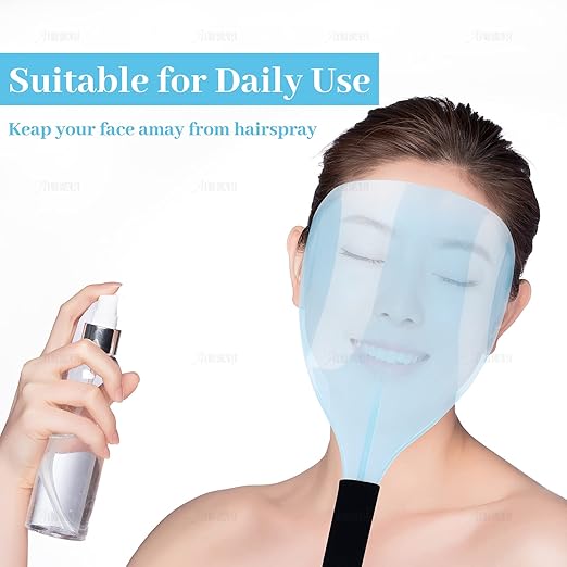 AUEAR, Pro Barber Hair Salon Face Sheild, Hand-held Shields for Hairspray, Plastic Protective Cover Hairdressing Haircut Stylist Cutting Makeup 2 Packs
