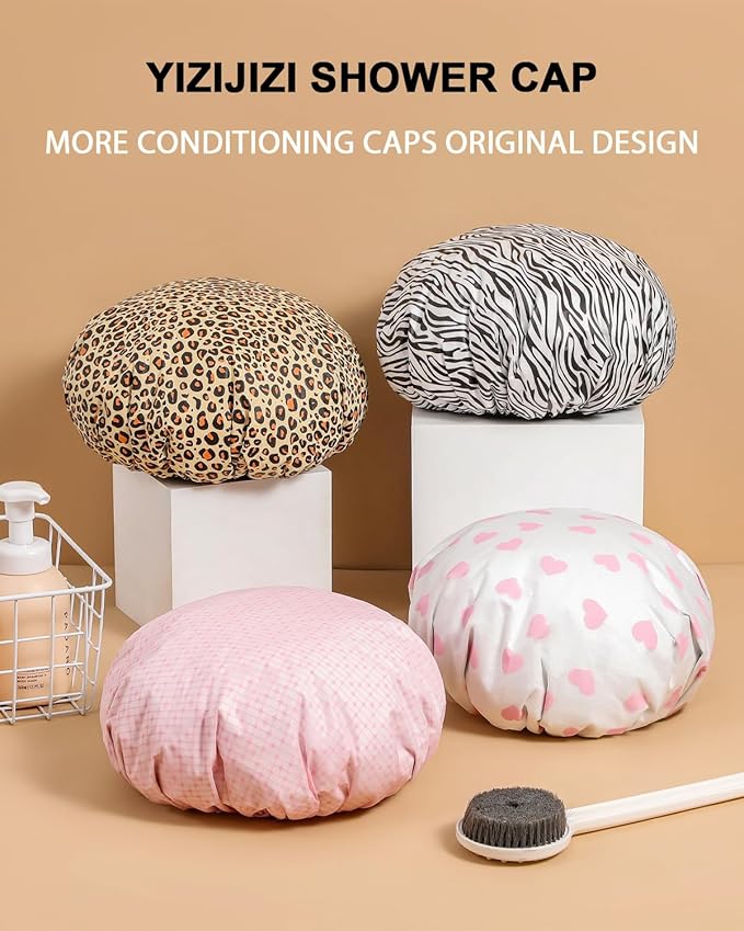 YIZIJIZI 2 Pieces Heat Cap for Deep Conditioning, Conditioning Cap Made of Aluminum Foil for Home and Salon Use, Hair Dyeing（pink）