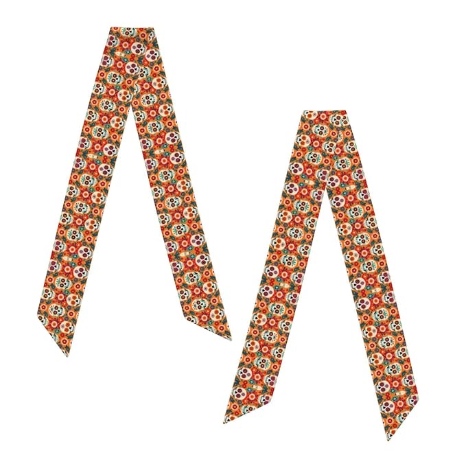 Headbands Head Hairband for Women Girls Lady, Lovely Multi Style Hair Scarf Sports Fitness Sweat Band Headbands Make Up Wrap Neck Sash Hand Decor, Day Of The Dead Mexican Skull Floral Art