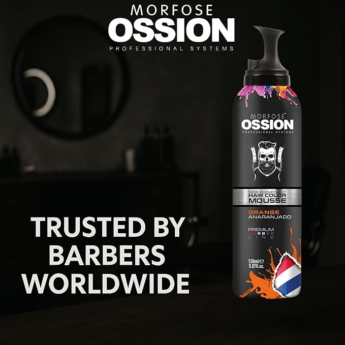 Morfose Ossion Semi Permanent Hair Color Mousse, 5.07 Fl Oz (Orange, 5.07 Fl oz)
