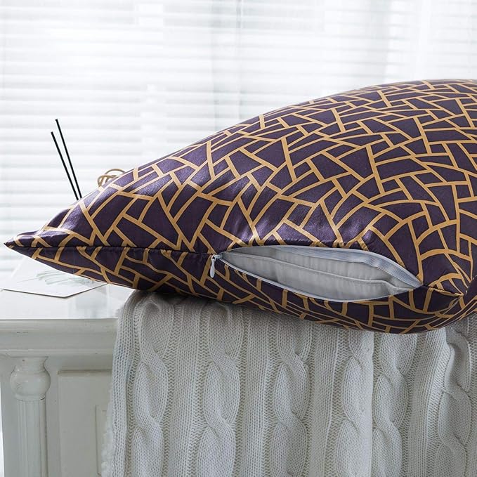 SLPBABY Silk Pillowcase for Hair and Skin with Hidden Zipper Print (King, Pattern26)