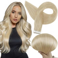 Full Shine Tape in Extensions 20 Inch Hair Extensions Real Human Hair Tape in Double Sided Seamless PU Human Skin Weft Color 613 Bleach Blonde Real Remy Extension 50G 20Pcs Natural Straight