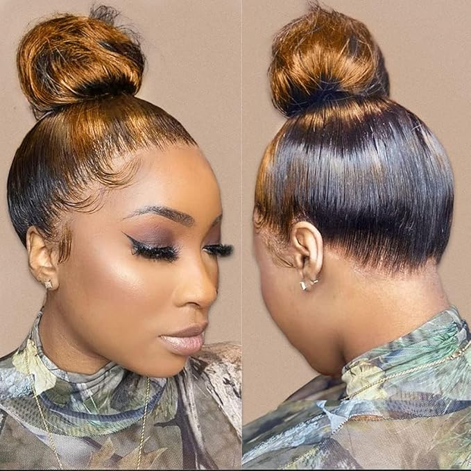 200% Density Full 360 Lace Front Wigs Human Hair 1B/30 Ombre Lace Front Wig Glueless 360 Wigs Human Hair Pre Plucked With BabyHair Body Wave Lace Frontal Human Hair Wigs For Women Balayage Wig 26Inch