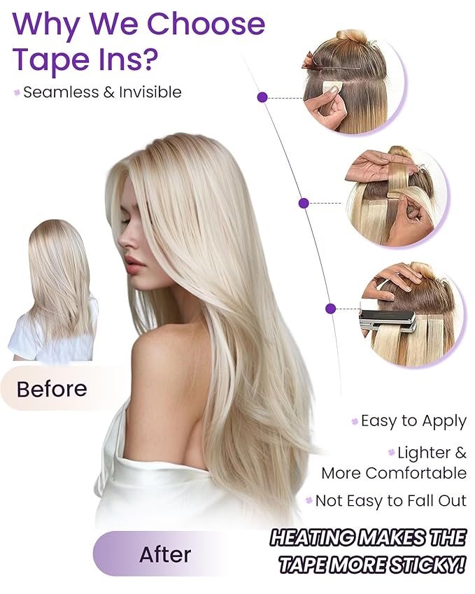 LaaVoo Hair Extensions Tape in Human Hair Ombre Tape in Hair Extensions Balayage Dark Brown to Medium Brown Mix Golden Brown Tape on Extensions Seamless 22inch 50g 20pcs