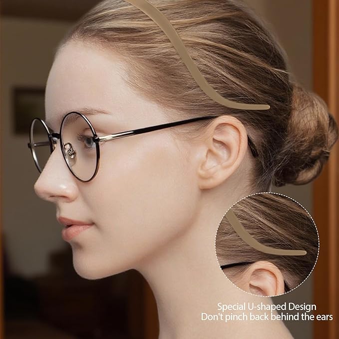 6 Pack No Pressure Headbands for Glasses Wearers - Flexible Non-Slip Hairbands, Matte Plastic with Teeth, for Women & Girls, Comfortable No Pressure, Ideal for Daily Use, Makeup & More