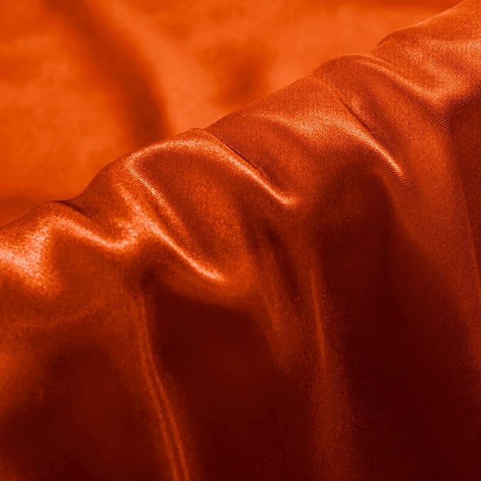 Aormenzy Satin Pillow Cases for Women King Size Set of 2, Burnt Orange Satin Pillowcase for Hair with Envelope Closure Silky Pillow Covers Wrinkle, Fade Resistant (20x40 Inches)
