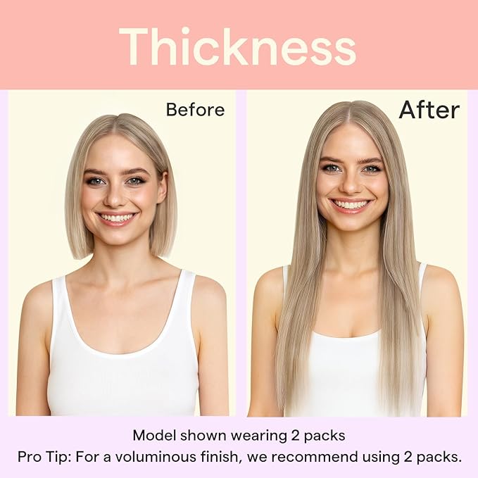Full Shine Blonde Hair Extensions Clip in 12 Inch, Ash Brown Highlight Blonde Clip In Hair Extensions Real Human Hair for Thin Hair Add Thickness Straight 7 Pcs 95g