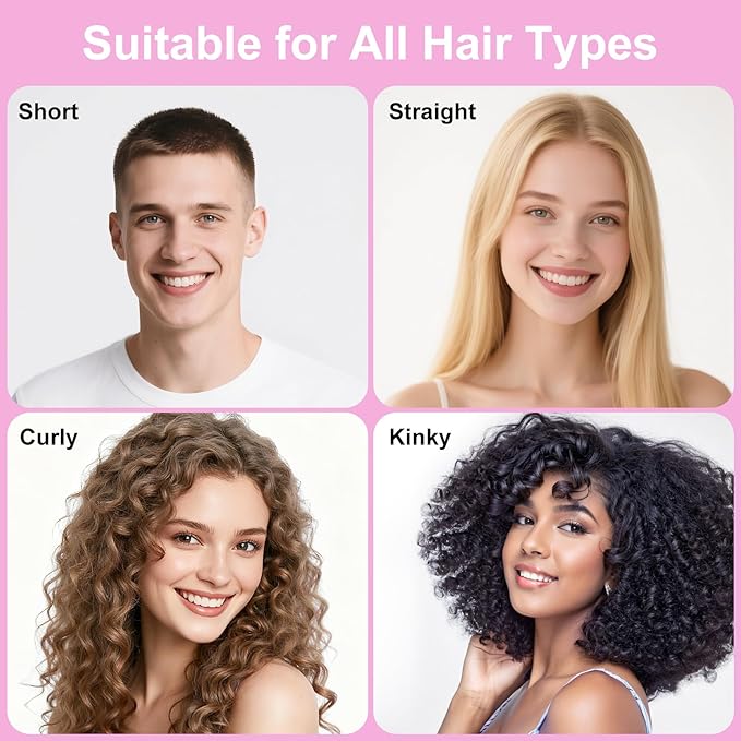 Curly Hair Brush, Curl Defining Brush with Soft Boar Bristles Detangling Tangled Glides, Wide-Teeth Design Effortlessly Shaping & Defining Curls, Curling Definer for Wet & Dry Hair (Pink)