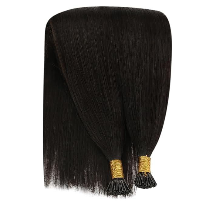 YoungSee I Tips Hair Extensions Human Hair Dark Brown Itip Hair Extensions Real Human Hair Brown Itip Hair Extension 18 Inch 60s 50g Pre Bonded Hair Extension for Everyday Wear