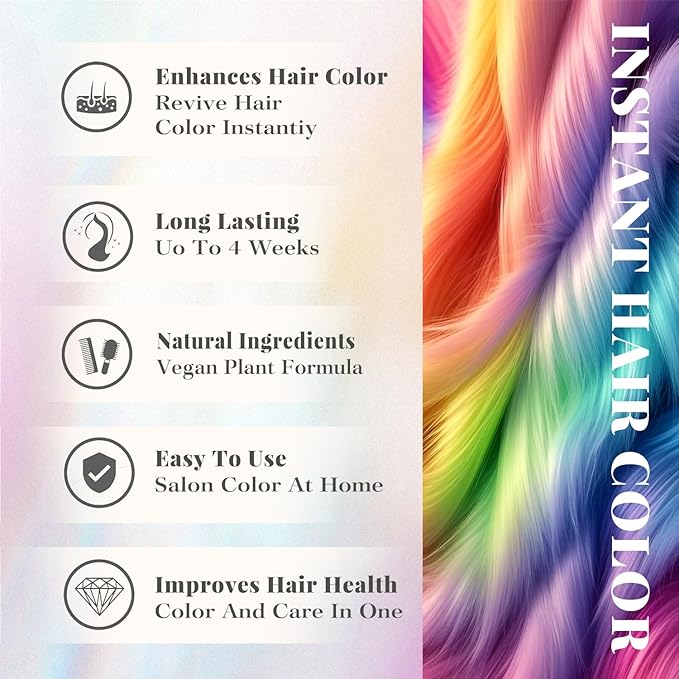 Vegan Semi Permanent Hair Color Mask - 10.15OZ Color Depositing Conditioner for Color-Treated Hair - Ammonia, Paraben, Sulfate & Cruelty-Free - Plant-Based Enhances Tones Hair (WINE RED)