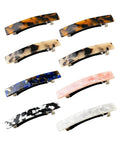 Hair Barrettes for Women, 8 Pcs Barrettes for Fine Thin Thick Hair, 3 Inch Acetate Small Clips Barrette No Slip, French Tortoise Shell Womens Girls Accessories