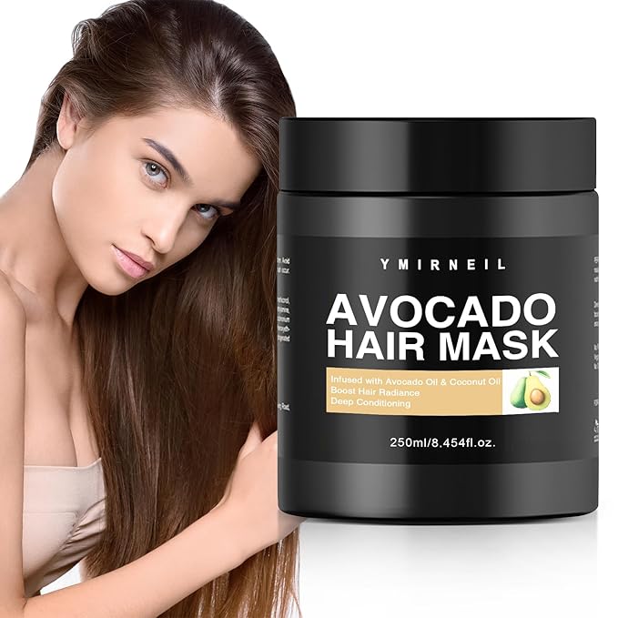 Avocado Hair Mask, 8.45 fl oz, Avocado & Coconut Oil,Hair moisturizing&Damaged Hair Deep Conditioning
