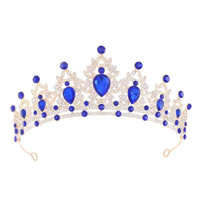 Princess Tiara and Crown for Women Wedding Tiaras for Bridal Women Tiaras and Crystal Crowns Rhinestone Headband Metal Hair Accessories for Costume Birthday Party Prom Gifts