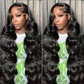 34 Inch 13x6 Body Wave Lace Front Wigs Human Hair Pre Plucked 13X6 HD Lace Frontal Wigs Human Hair 180% Density Glueless Wigs for Black Women Brazilian Virgin Body Wave Wig Natural Color