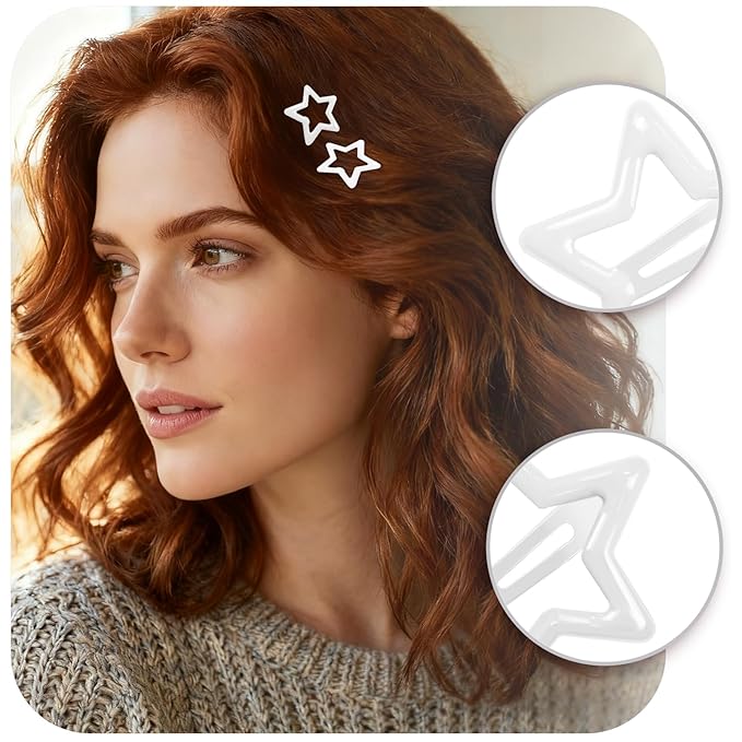 64 Pcs Metal Snap Hair Clips for Women,Small Snap Barrettes for Women Girls Thick Fine Hair (White)