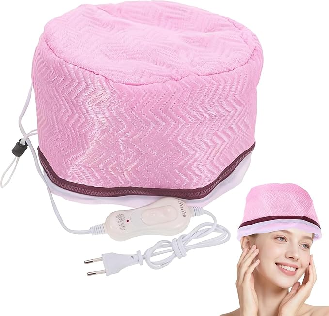Hair Steamer Cap - 2 Level Heat Thermal Hood, Portable Hair Heat Cap, Electric Deep Conditioning Drying System for Home Spa Salon, Professional Styling, Hydrotherapy