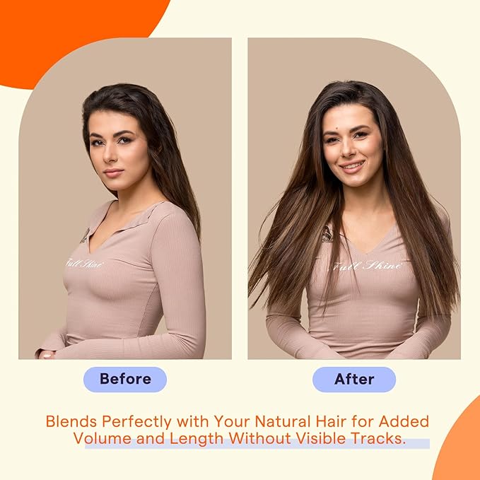 Full Shine Tape in Extensions Human Hair 14 Inch Human Hair Extensions Tape in Color 2 Fading to 18 Ash Blonde Highlight 60 Blonde Invisible Remy Tape Ins Human Hair Extensions 20PCS 50g for Party