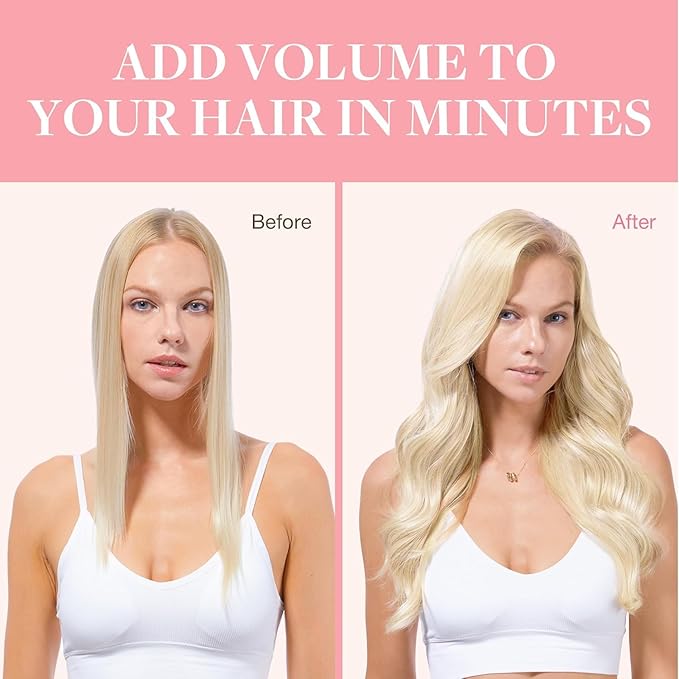 GOO GOO Clip in Hair Extensions Real Human Hair, Remy Human Hair Extensions Clip ins for Women, Natural Human Hair, 24inch 120g 7Pcs, #1000